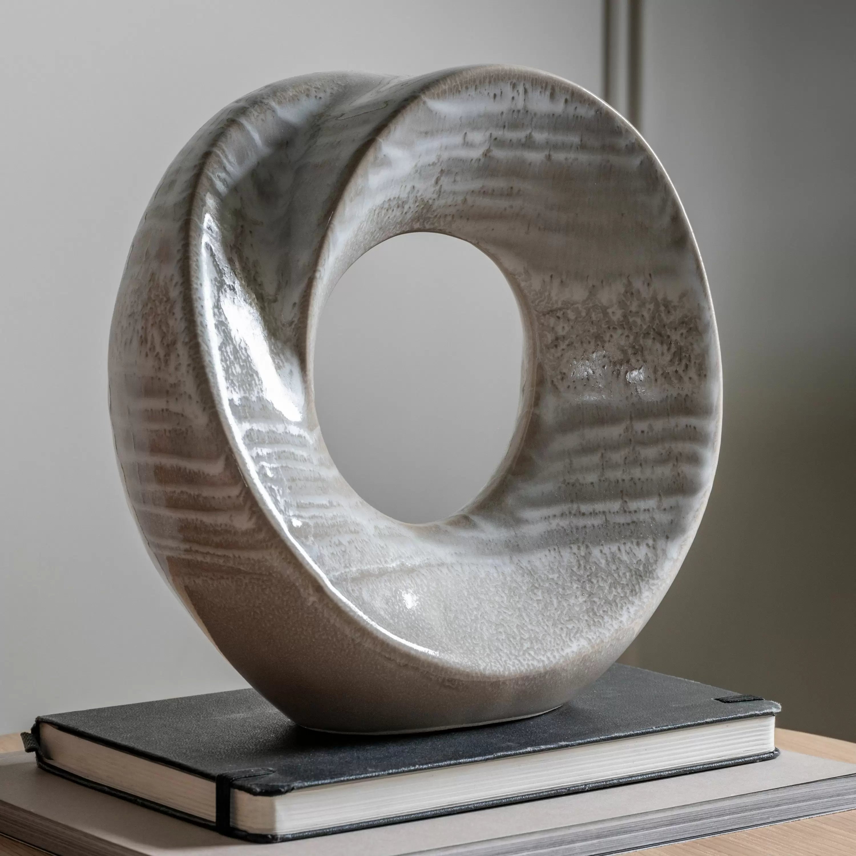 Alser Reactive Grey Glaze Sculpture Large